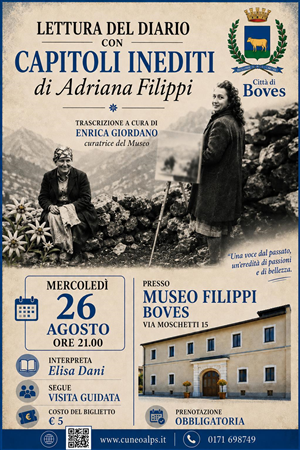 Mercoledì 26 agosto va in scena Capitoli Inediti, letture del diario di Adriana Filippi