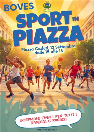 Sabato 12 settembre in piazza Caduti una giornata dedicata ai giovani con Sport in Piazza