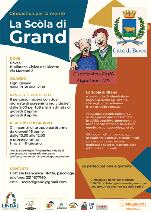 Al via il 16 aprile, il progetto la Scola di Grand presso i locali della biblioteca