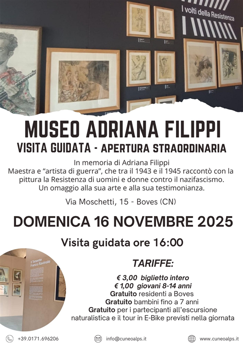 Domenica 16 novembre la visita guidata al Museo Adriana Filippi