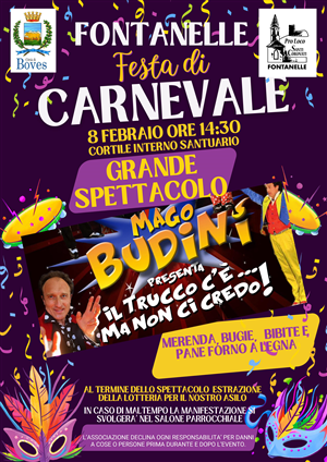 Domenica 8 febbraio la grande festa del carnevale di Fontanelle a cura della Pro Loco dei Santi Coronati