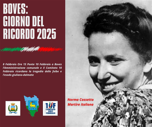 Sabato 8 febbraio anche a Boves si ricordano i morti delle foibe