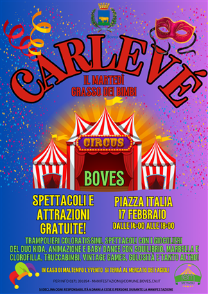 Martedì 17 febbraio il tradizionale appuntamento con il Carnevale in piazza