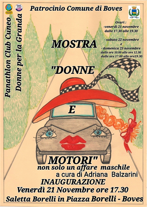Venerdì 21 novembre, al Borelli,  l'inaugurazione della mostra Donne e Motori - non solo un affare maschile