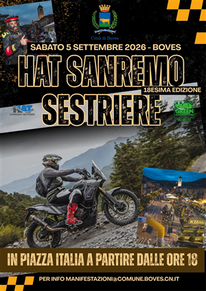 Sabato 5 settembre attese in piazza oltre 500 moto da tutta Europa con Hat Sanremo Sestriere