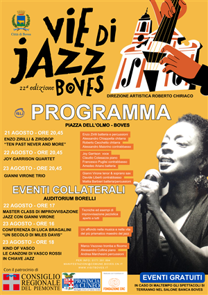 Da venerdì 21 a domenica 23 agosto torna la rassegna di Vie di Jazz in piazza dell'Olmo