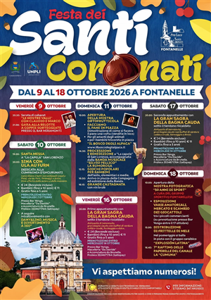 Dal 9 ottobre torna la grande festa d’autunno della Pro Loco dei Santi Coronati di Fontanelle